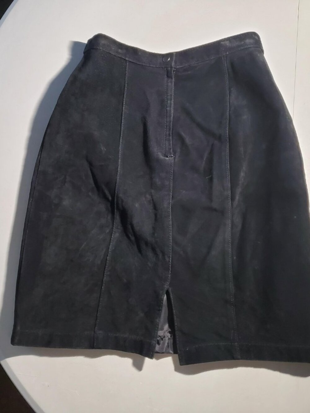 FoxRun Vintage 80s black suede skirt sz 9 - Picture 15 of 16